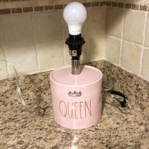 Pink Rae Dunn Queen Lamp Base